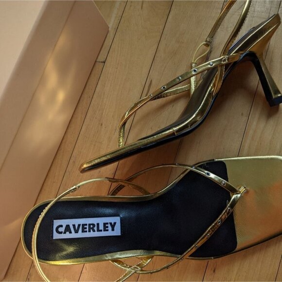 NWT Caverley | Kada sling-back heel in Metallic Gold - Picture 6 of 8